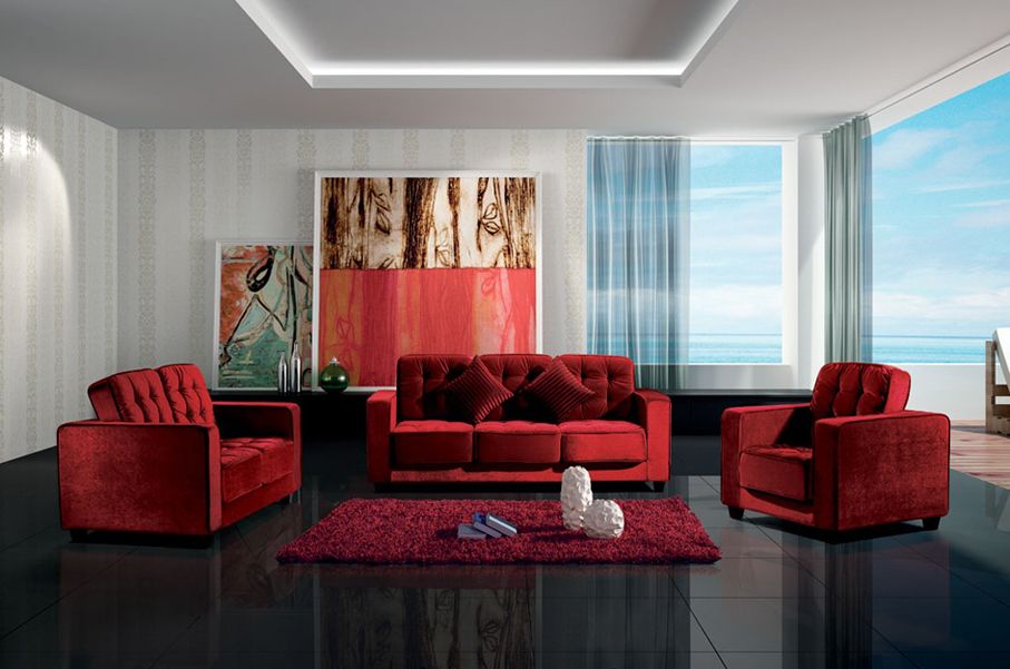 Divani rossi in tessuto: divani in tessuto moderni. divani ... Poltrone moderne per salotto