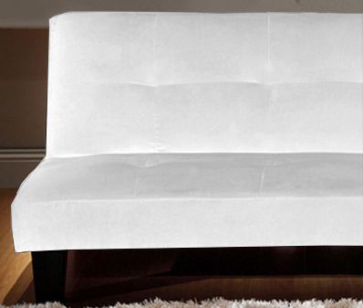 Divano letto 3 posti reclinabile salotto microfibra bianco sofa ...