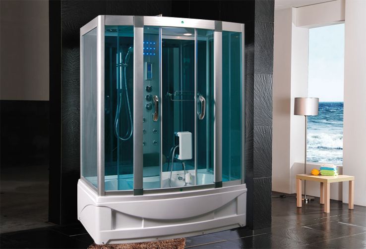 Cabina idromassaggio 150x90 per box doccia vasca sauna con bagno ... Cabina bagno turco