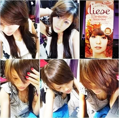 liese bubble hair color glossy brown. Tried this new hair dye ( from