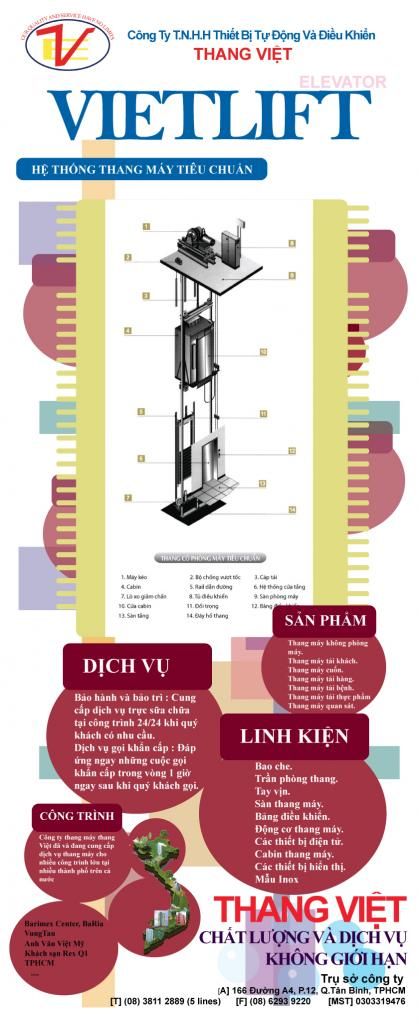 Công ty VIETLIFT: Tư vấn, thiết kế và lắp đặt thang máy - thang gia đình - thang cuốn