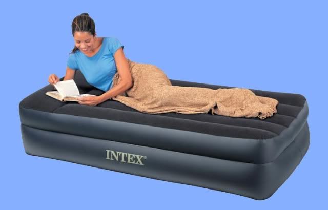 INTEX LETTO MATERASSO GONFIABILE SINGOLO + POMPA 66706  