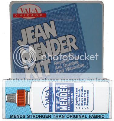 VAL A Jeans Denim Tear Mender 2oz Adhesive Repair Kit Durable Washable 
